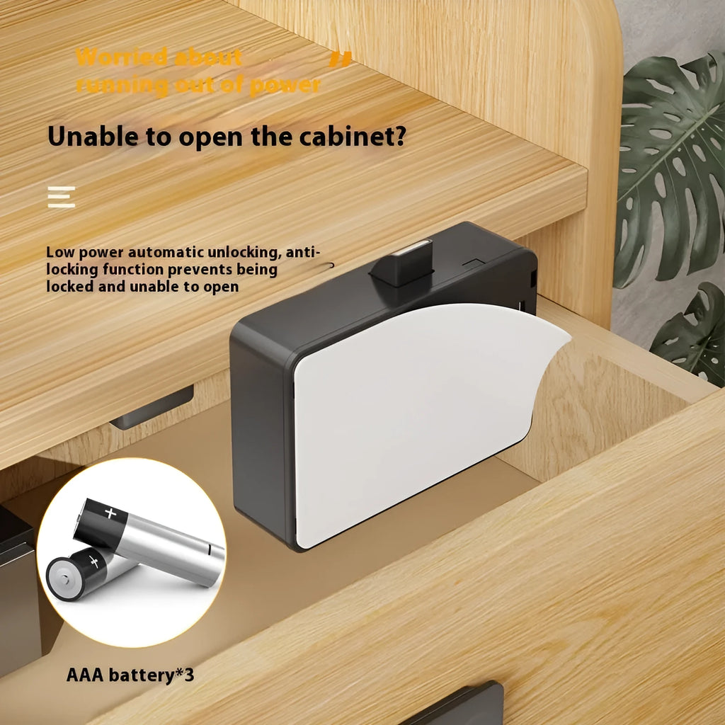 F079 invisible drawer lock with key and English packaging for no-drill installation
