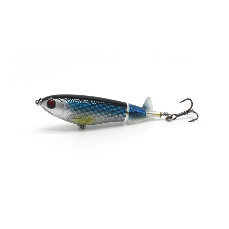 A 7.5cm long bionic soft fishing lure on a plain background, showing one of its multiple colour and style options.