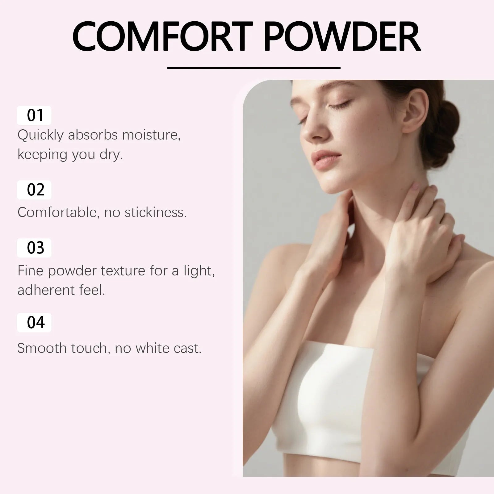 Dry Talcum Powder large capacity 100g body care kit for universal skin dry care