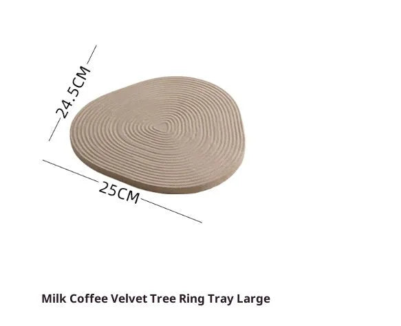 Flannel tree wheel jewellery display stand with rotating design, small size 12x11.5cm, black colour