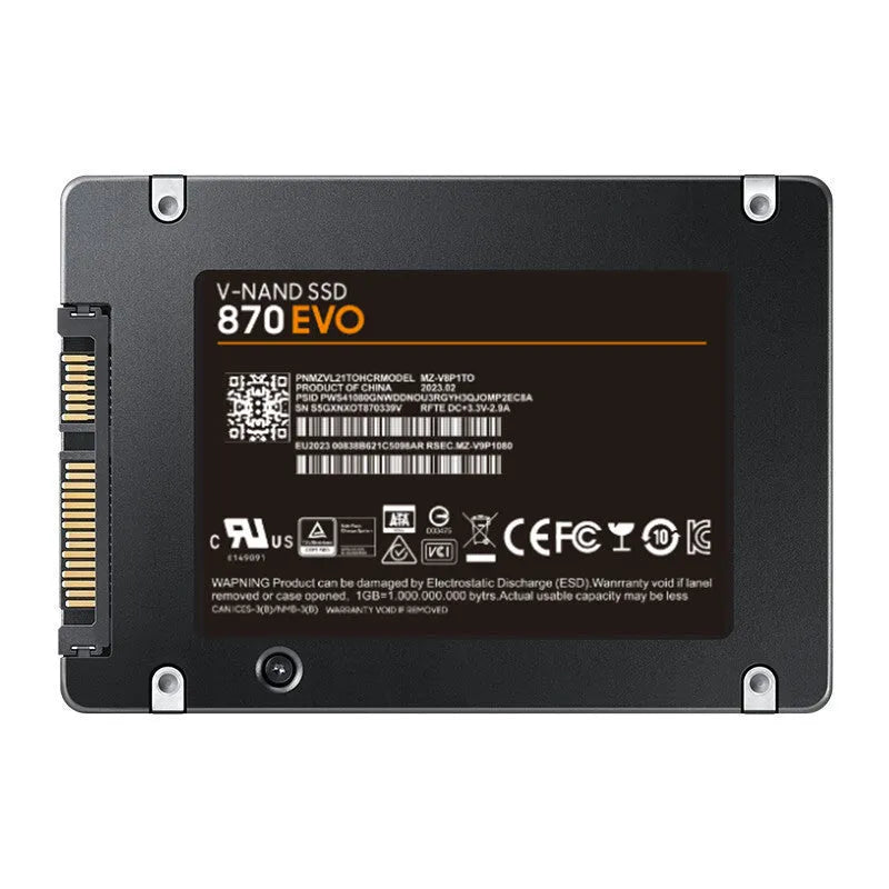 Samsung 870 EVO 2.5-inch SATA III internal solid state drive for PC and laptop upgrades.