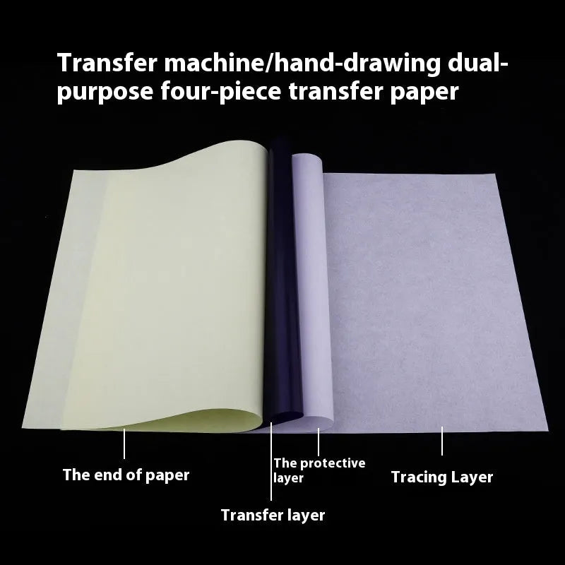 A4 tattoo transfer paper pack for creating stencils with transfer paste gel.