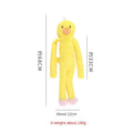 Pink and yellow golden retriever plush dog toy with squeaker and rattle.