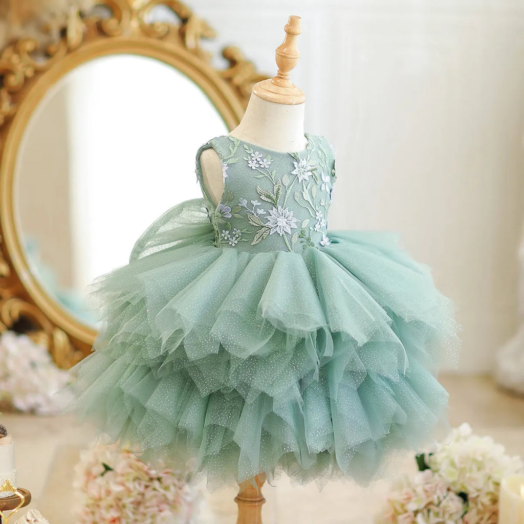 Girls mori style princess birthday party dress in princess dress colour, chemical fibre blend, available for heights 80cm to 150cm