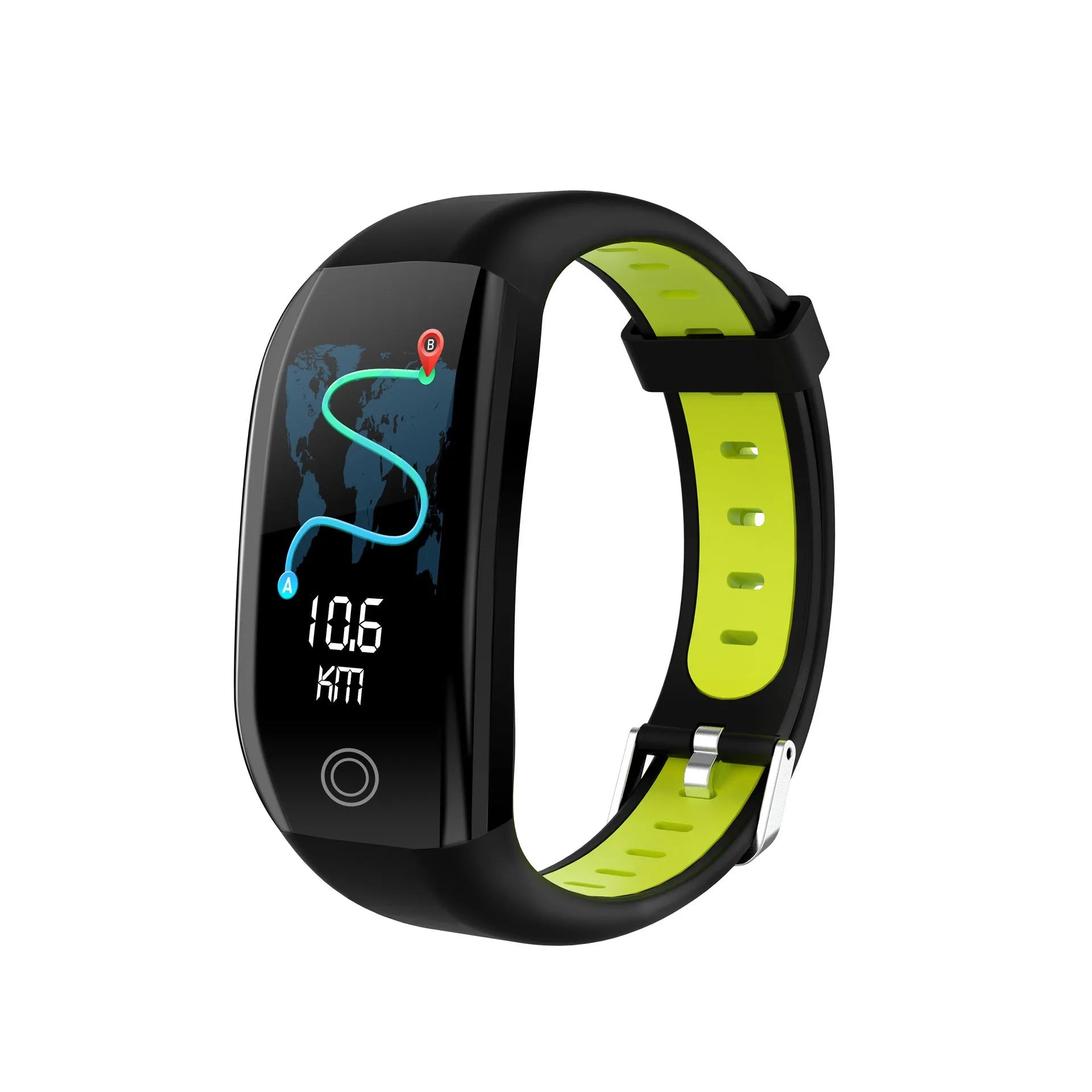 Color screen F21 smart bracelet with heart rate and sleep monitoring, black and gray colour