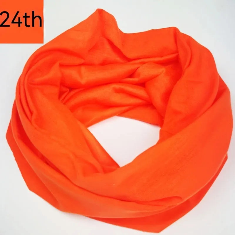 Seamless polyester tube sports headscarf in multiple colours for outdoor activities