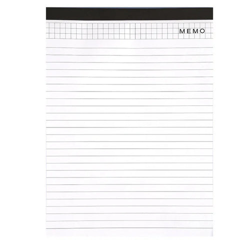 A4 tearable meeting minutes notebook with ivory white grid paper and wireless adhesive binding