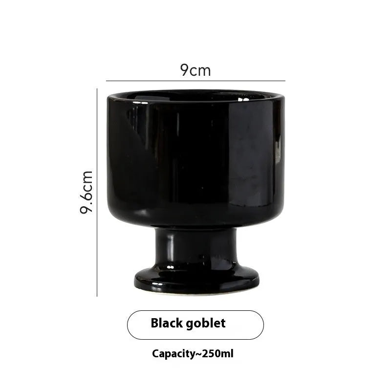 Hand-pinched irregular ceramic mug in solid colour with modern design and 14.5cm height