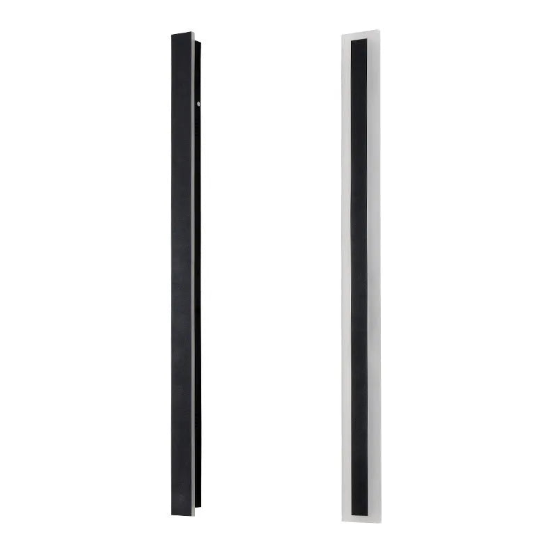 150cm straight LED wall lamp with wrought iron housing and IP65 waterproof rating for outdoor installation