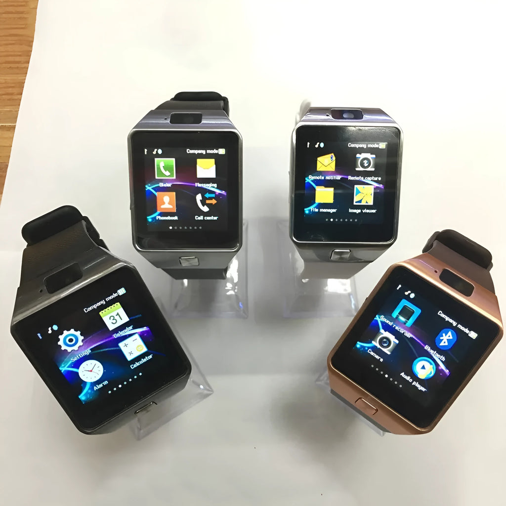 Bluetooth smart watch with 1.54-inch screen in black, gold, silver grey or white colour with silicone sport strap