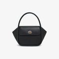 A women's cow leather wing-shaped handbag with a latch closure and a single shoulder strap.