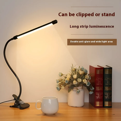 Black and white American style LED desk lamp with 26cm length and USB power cable