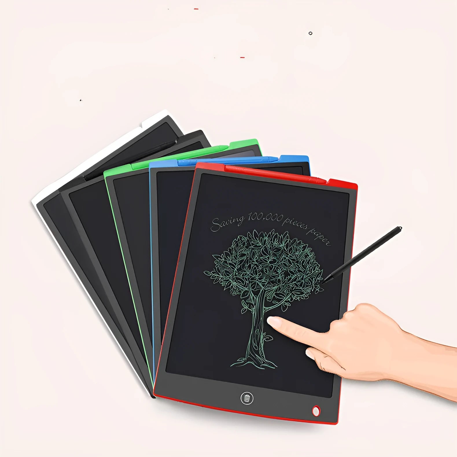 LCD electronic writing board for children with stylus pen on pressure-sensitive screen