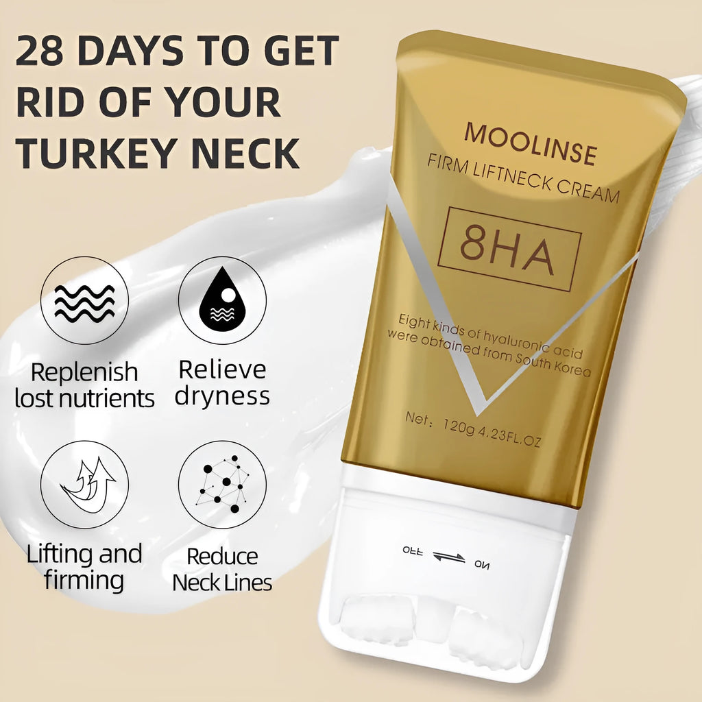 120ml tube of neck lifting and firming cream for massage application.