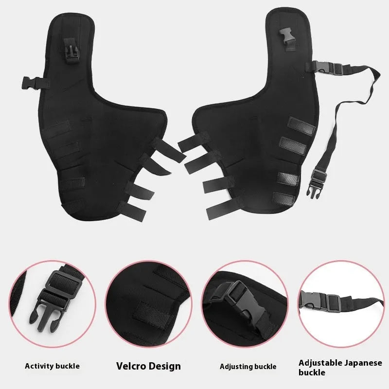 Dog leg protector pair in cloth, black or blue, sizes XS S M L, pet joint protective cover