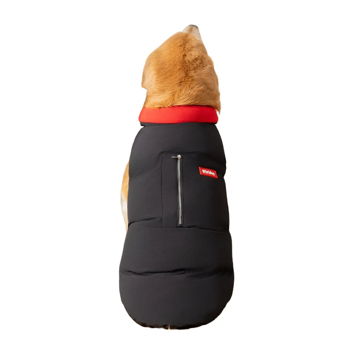 Large dog winter vest thick quilted cotton padded black or white sizes 3XL to 8XL with zipper pocket