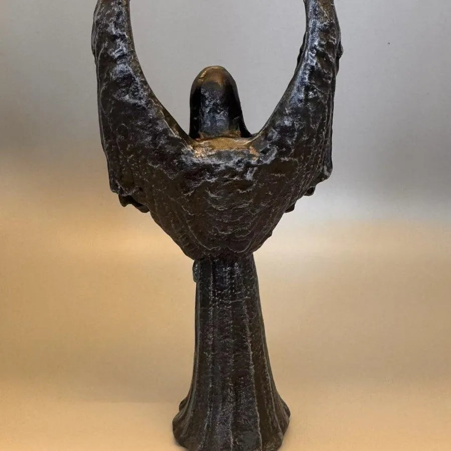 Dark angel statue resin ornament measuring 17cm tall on a display surface.
