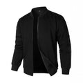 Men's loose-fit knitted jacket in light business style, shown in a neutral colour.