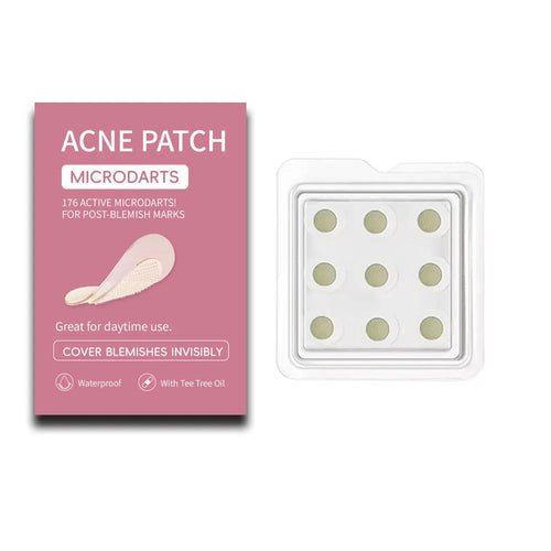 Clear acne patches in box for pimple and closed acne treatment