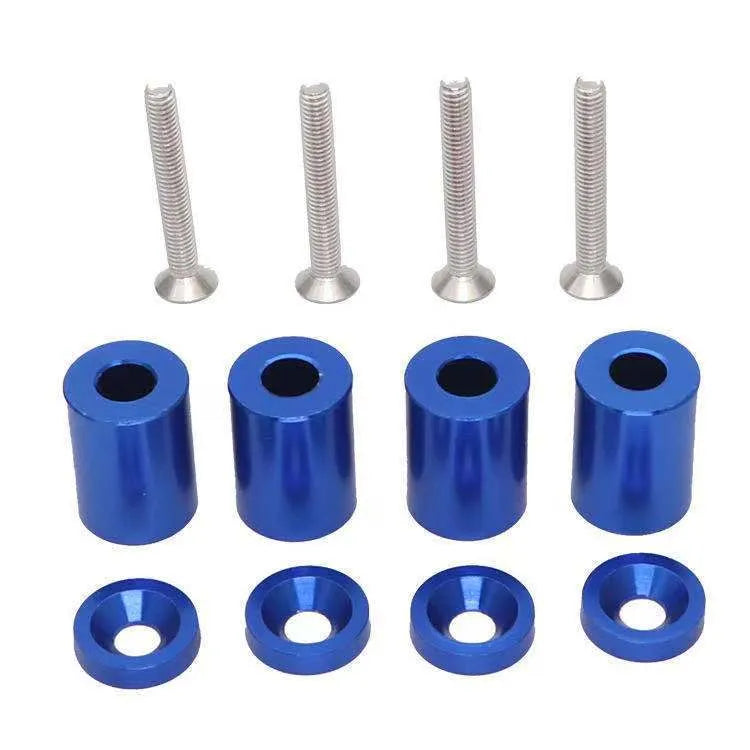 Aluminium alloy racing machine cover hair pack with screws, nuts, washers in black, blue, red colours