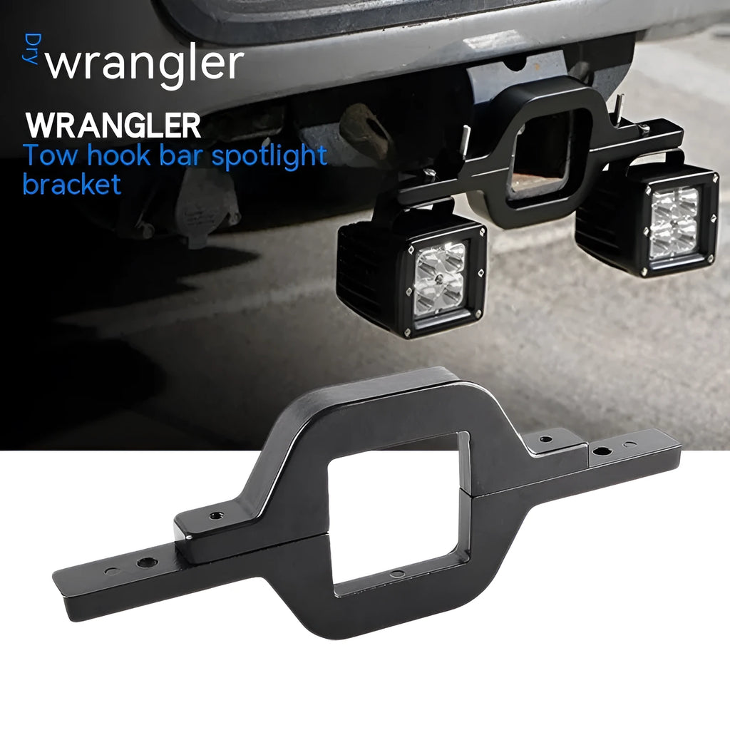 Black aluminium alloy LED reversing light bracket for Jeep Wrangler off-road vehicles
