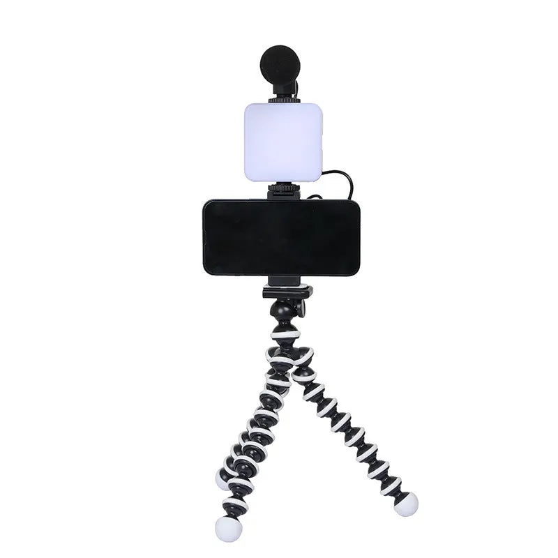 LED mini square outdoor pocket light tripod flash with rotatable head