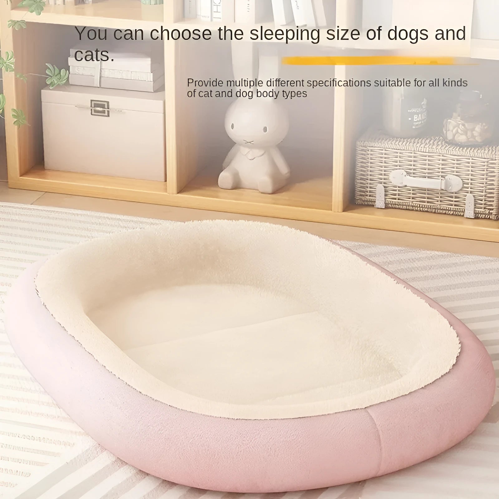 Thickened grey pet kennel with zip-up curtain for a small dog, shown indoors.