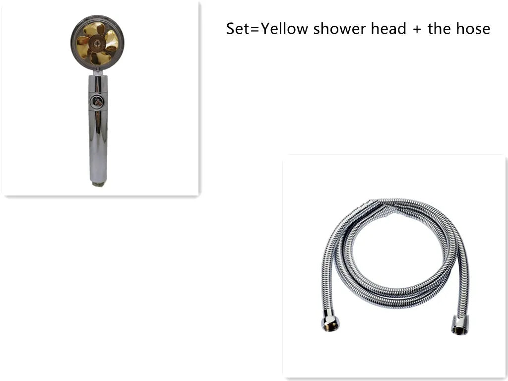 ABS water saving shower head with round head, chrome alloy finish, and 360-degree rotating joint
