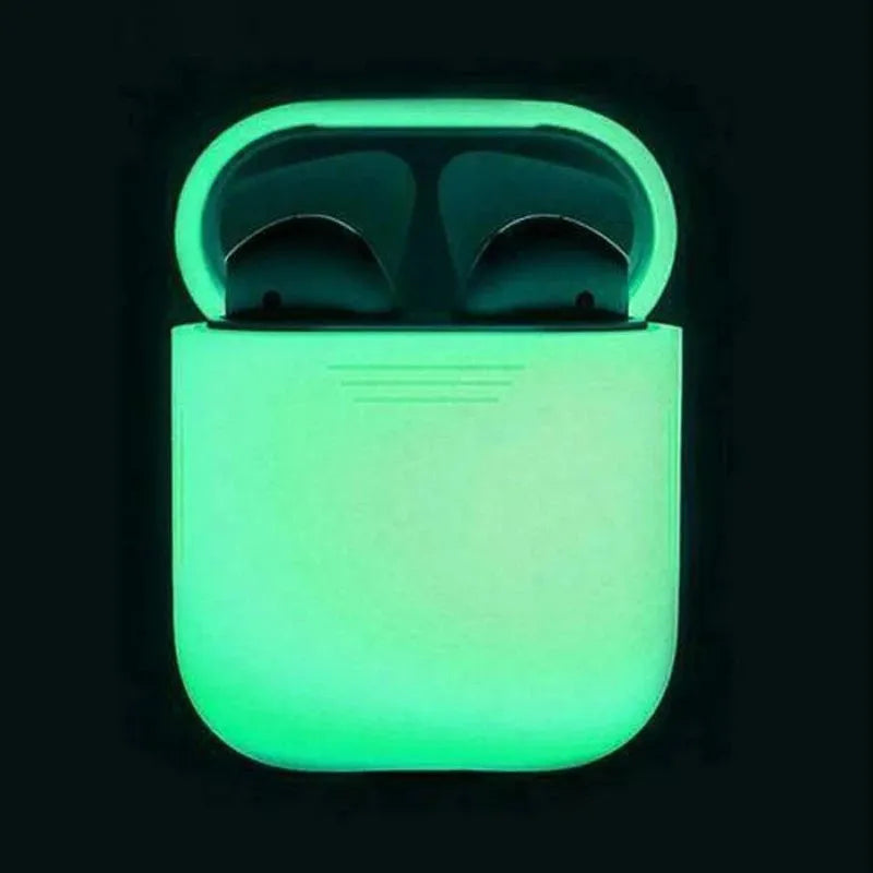 Silicone luminous flip-type protective case for AirPods wireless earphones