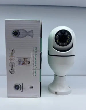 Wireless wifi bulb security camera with 1080p night vision for indoor and outdoor monitoring