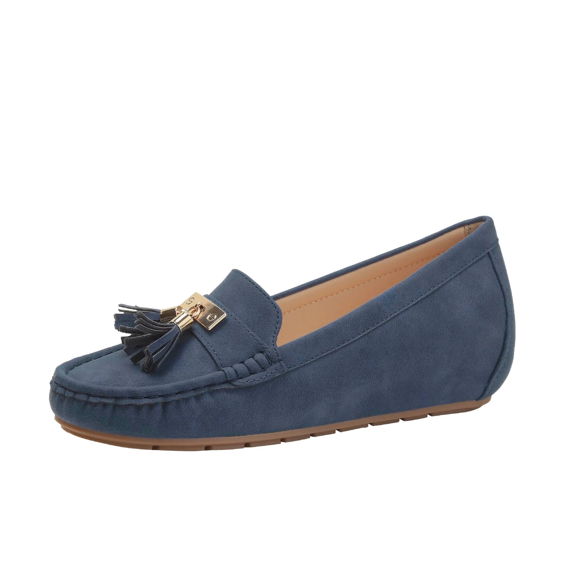 Flat heel height increasing insole casual work shoes in artificial PU with 3-5cm mid heel