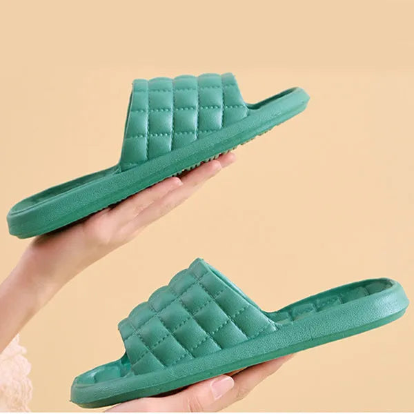 Unisex EVA waterproof non-slip flip-flop home slippers for bathroom use, available in six colours