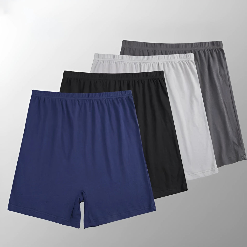 Men's solid colour high-waist boxer shorts made from modal fabric, shown in dark grey.