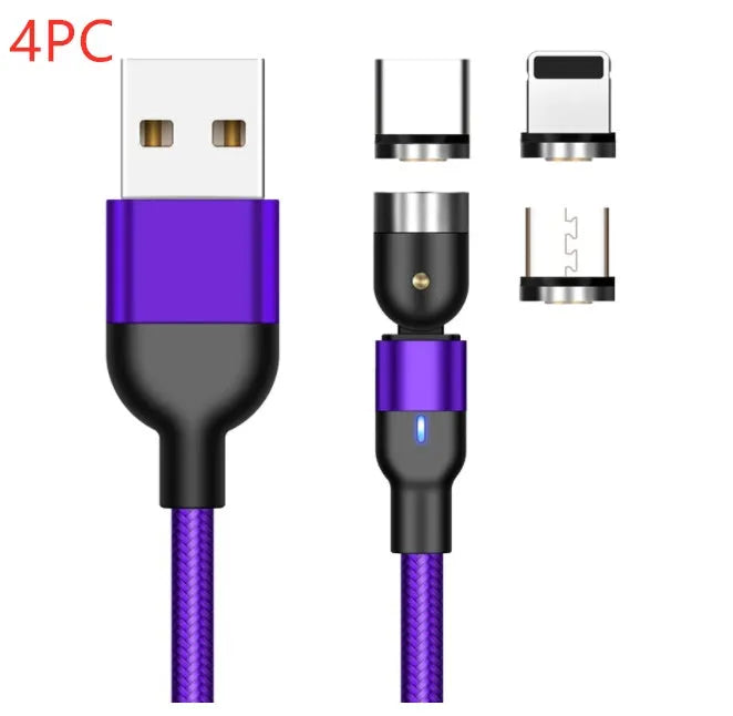 Essager 360-degree rotating magnetic charging cable with aluminium alloy connectors and nylon braid
