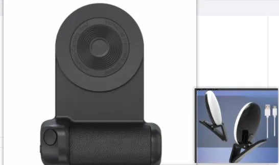 Black magnetic wireless charging camera bracket with rotatable phone holder and ergonomic handle