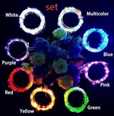 Flexible copper wire LED string lights with bottle stopper for wine bottle decorations
