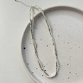 Double-layer winding small pieces silver pearl necklace for women fashion OL style with copper pearl chain