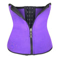 Breasted neoprene body shaping corset belt for women in black, shown on a mannequin.