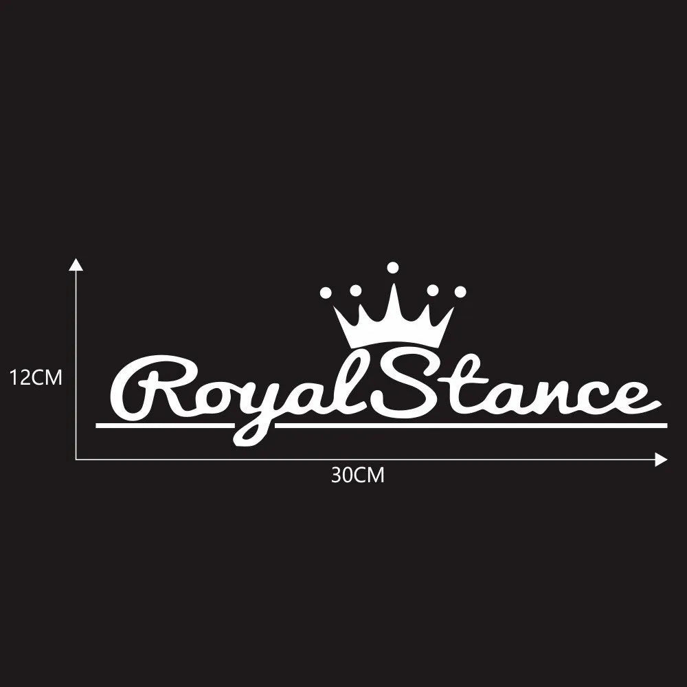 Reflective crown design car stickers in PET vinyl material measuring 30cm by 12cm