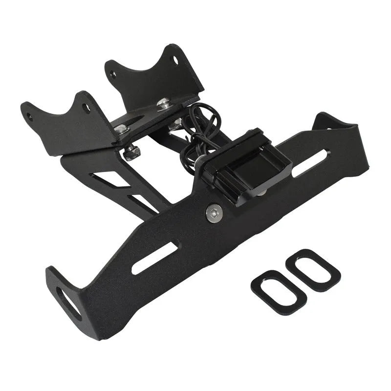 Black aluminium short tail licence plate holder for Honda motorcycle rear mounting