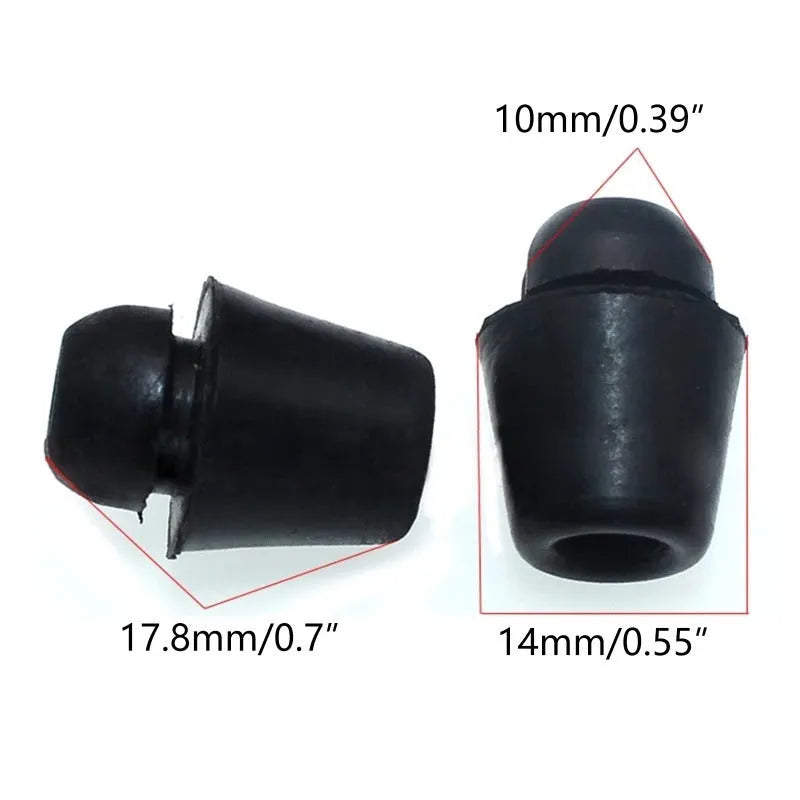 10 rubber automobile buckle damping clips in colour X16 for vehicle boot compartment shock absorption