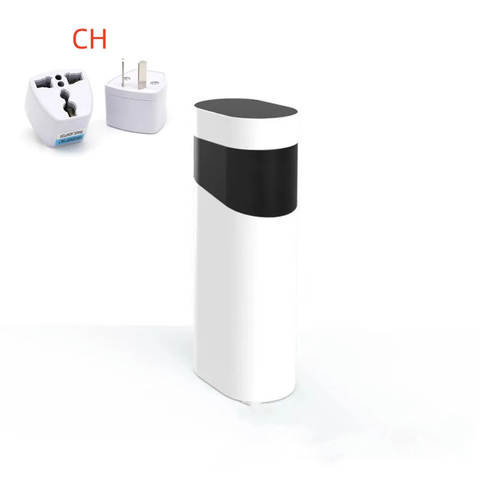 Black and green desktop water dispenser with temperature control settings and nano heating film