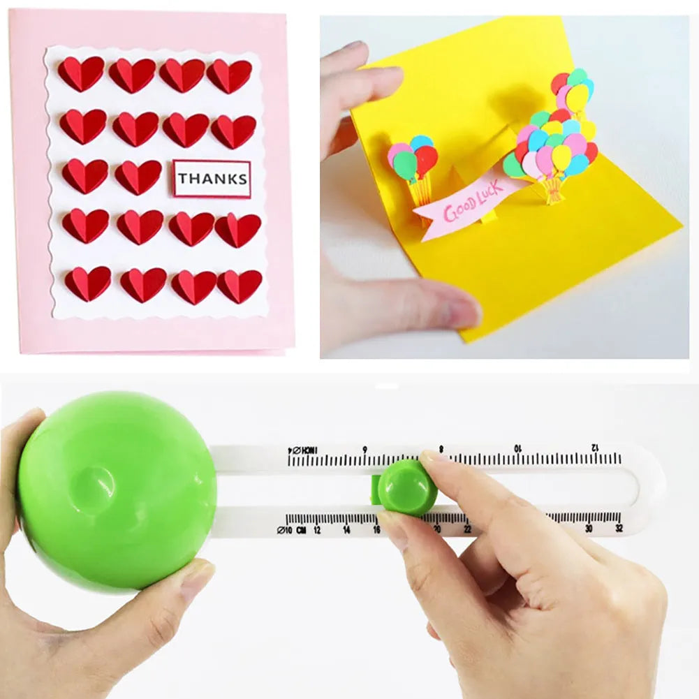 Green or orange plastic round paper cutter for A3 paper on a colour box.
