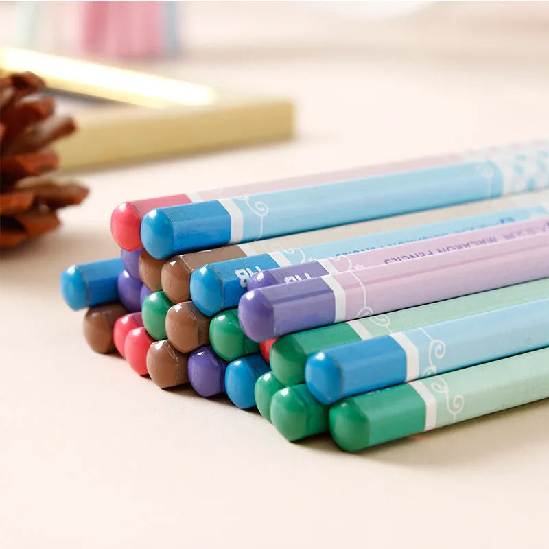 Basswood high-end thermal transfer pencil with six-angle rod design, barrel of 50 pencils.