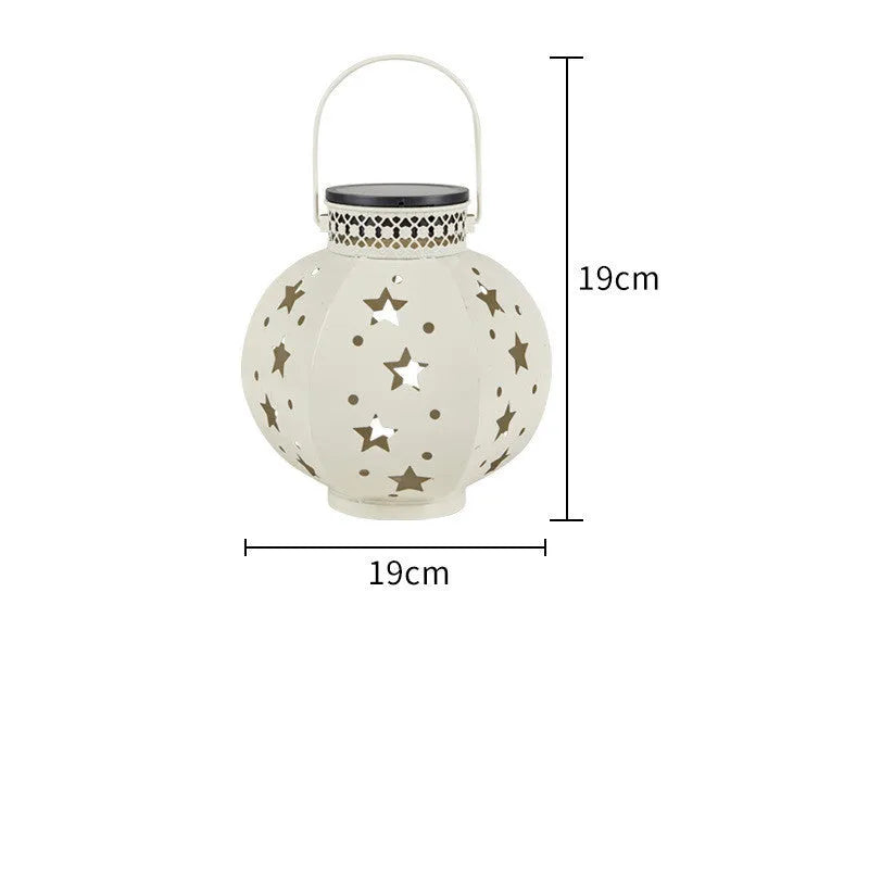 Solar powered night light with European style aluminum body in dark blue for courtyard garden use