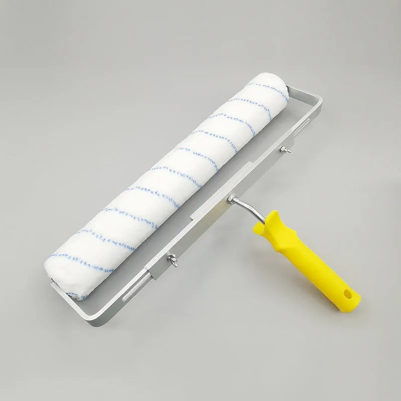 18-inch black paint roller kit with extension pole and three brush heads for wall and ceiling painting