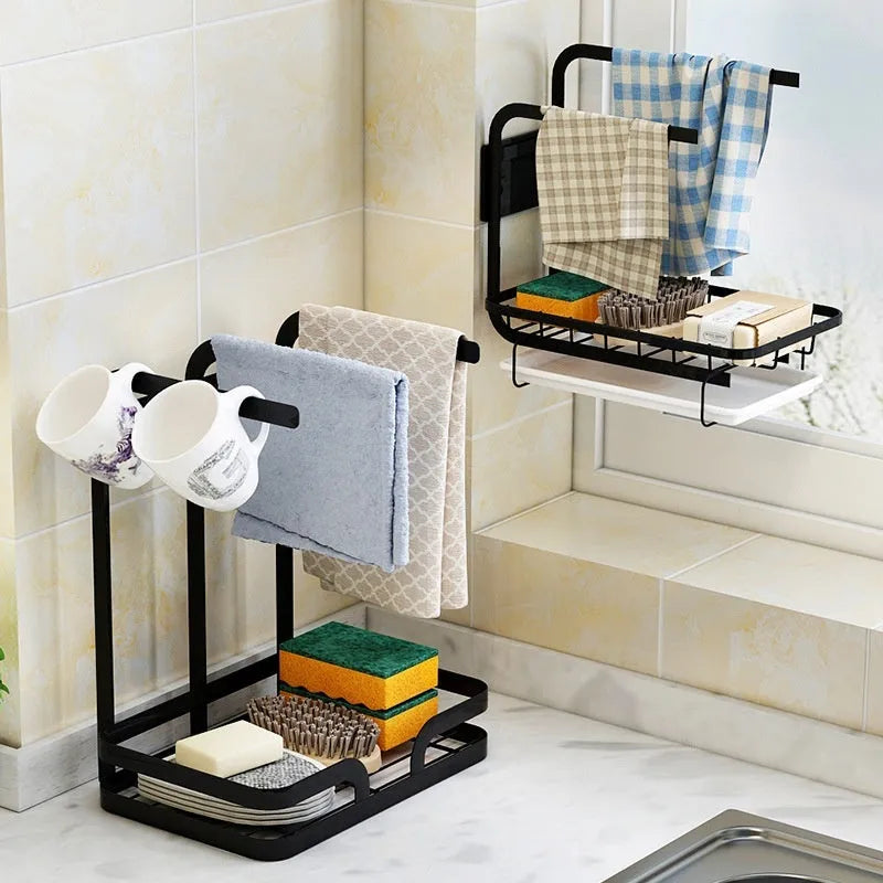 White foldable plastic kitchen draining storage rack shown in a new Chinese style design.