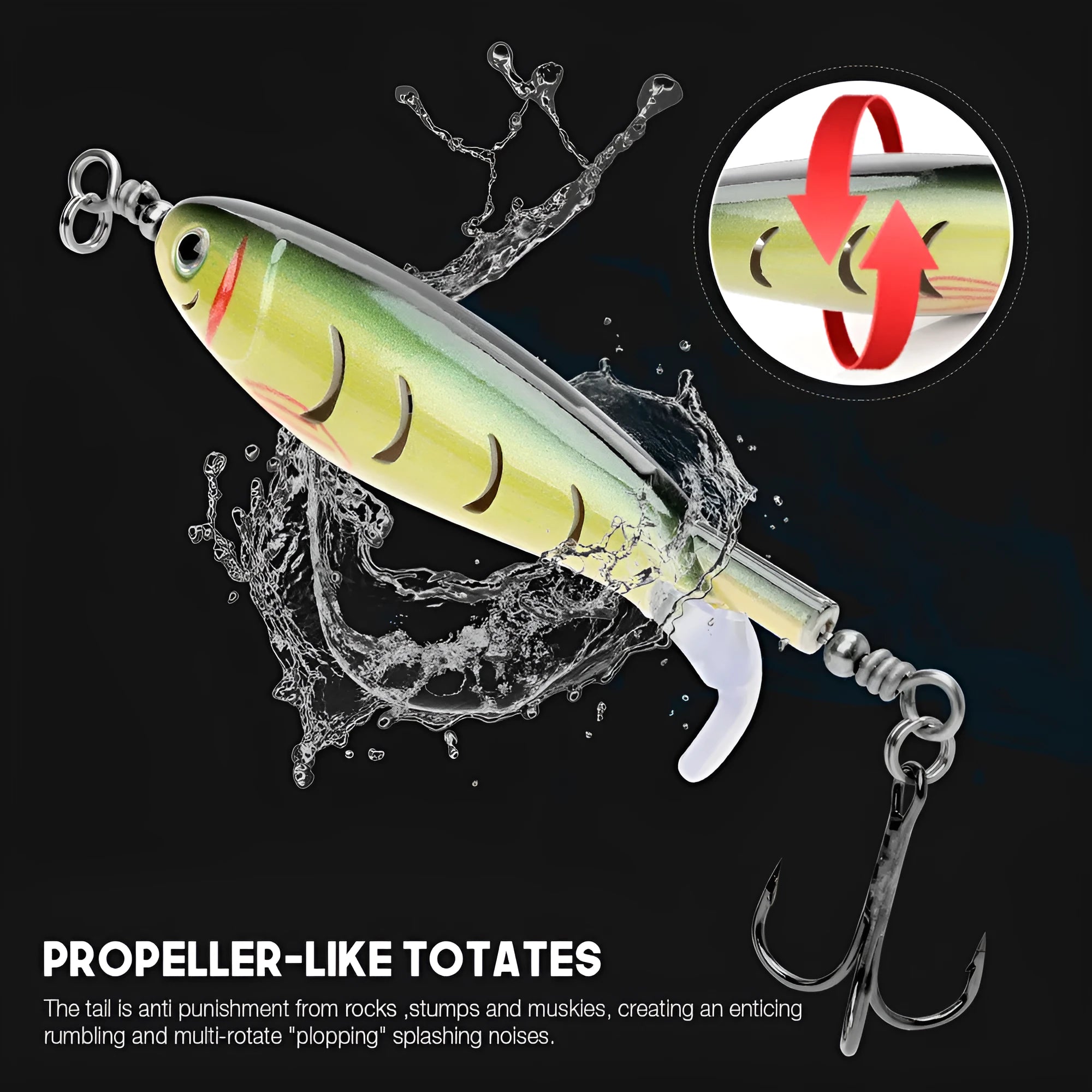 7.5cm long fishing lure bait shown in one of five colour options on a tackle box.