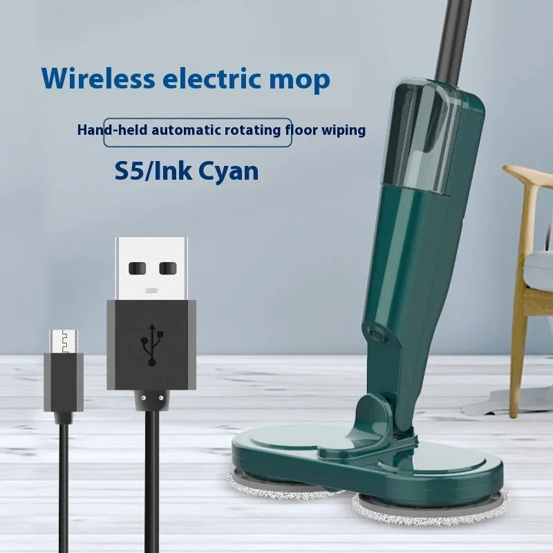 S5 Green cordless wireless sweeping and mopping all-in-one floor cleaning machine
