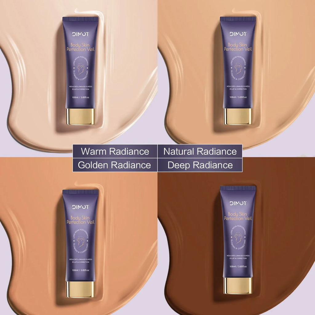 Waterproof body concealer cream with brush for covering tattoos and birthmarks